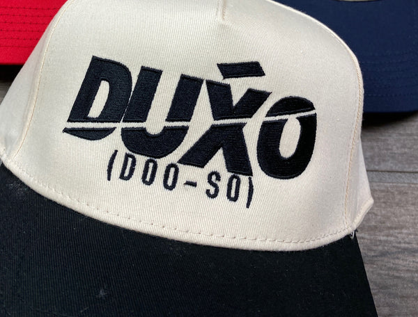 DUXO Trucker Hat — Cream + Black | Volume One