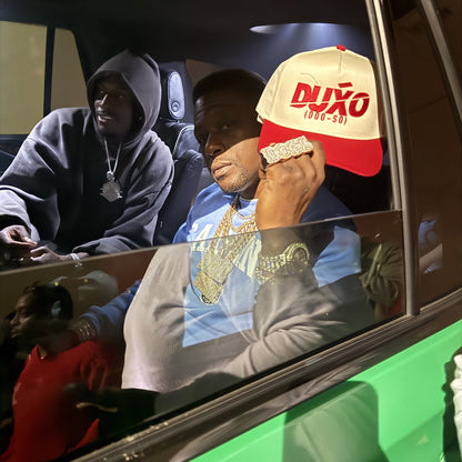 DUXO Trucker Hat — Cream + Red | Volume One